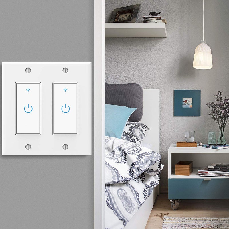 Lesim WiFi Light Smart Switch 2 Gang Touch Wall - Compatible With Alexa Google Assistant and IFTTT - Image 5